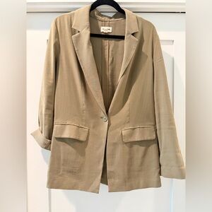 Nordstrom Open Edit Classic Beige Blazer